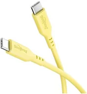 Kable USB - Kabel silikonowy Goobay USB-C, 1,5 m, żółty - miniaturka - grafika 1