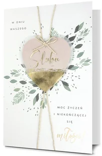 Kartka ślubna pięknie zdobiona, boho HM3184 - Kartki okolicznościowe i zaproszenia - miniaturka - grafika 1