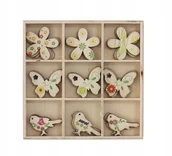 Pozostałe akcesoria dla plastyków - Galeria Papieru Ozdoby drewniane pudełko Ptaki/Motyle (27) - miniaturka - grafika 1
