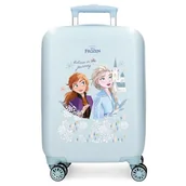Walizki - Joumma Disney Kraina Lodu Believe in The Journey Walizka kabinowa niebieska 33 x 50 x 20 cm sztywne tworzywo ABS boczne zapięcie szyfrowe 28,4 l 2 kg 4 podwójne koła bagaż ręczny, Niebieski, walizka - miniaturka - grafika 1