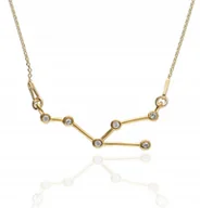 Naszyjniki - Złoty naszyjnik znak zodiaku konstelacja BYK celebrytka srebro 925 45 cm - miniaturka - grafika 1