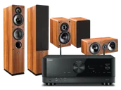 Kino domowe - Yamaha RX-V4A (czarny) + Tesi 561 (orzech) + Tesi 241 (orzech) + Tesi 761 (orzech) - miniaturka - grafika 1
