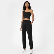Koszulki sportowe damskie - Damski crop-top do jogi 4F H4Z22-TSD033 - miniaturka - grafika 1