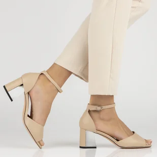 Sandały skórzane Filippo DS4648/23 BE beżowe - Moda i Uroda OUTLET - miniaturka - grafika 6