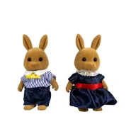 Lalki dla dziewczynek - Figurki Stomle Family - Lalki Para brązowych Zajączków - miniaturka - grafika 1