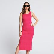Sukienki - Sinsay - Sukienka midi - Różowy - miniaturka - grafika 1