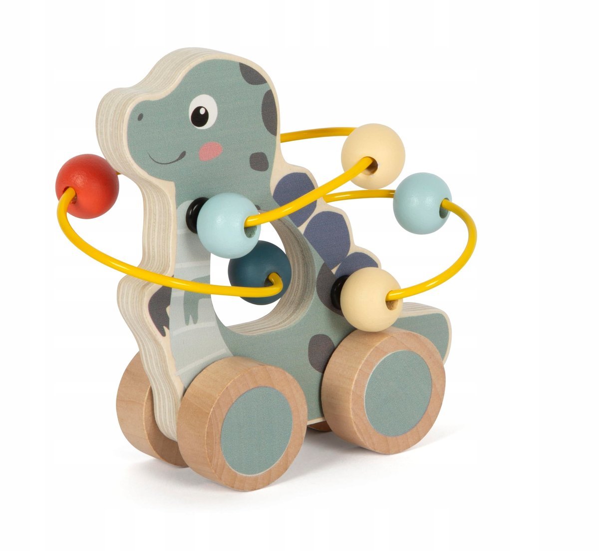 SMALL FOOT Dino Zabawka Do Pchania Z Drewnianą Pętlą Dla Dzieci 12M+