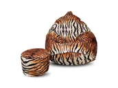 Pufy i podnóżki - Pufa sako XXXXL worek + gratis wzór tygrys - miniaturka - grafika 1