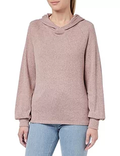 ONLY Damska bluza z kapturem ONLELCOS Emma L/S Hood TOP JRS, Misty Rose/szczegóły: melanż, XS, Misty Rose/Szczegóły: melanż, XS - Bluzy damskie - miniaturka - grafika 1