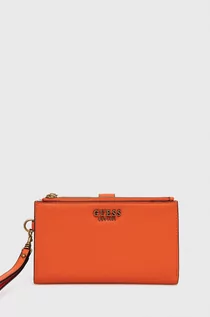 Portfele - Guess portfel damski kolor pomarańczowy - grafika 1