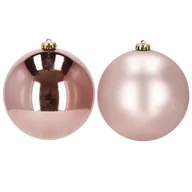Bombki - Bombki choinkowe 2 szt. zawieszki na choinkę ozdoby świąteczne 15 cm rose gold - miniaturka - grafika 1