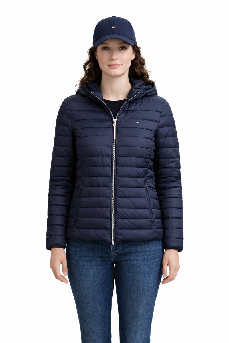 TOMMY HILFIGER DAMSKA KURTKA GRANATOWA PRZEJŚCIOWA XS I4A