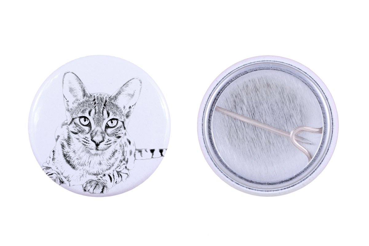 Kot egipski Mau - ozdoba plecaka, personalizowana przypinka, idealny gadżet dla miłośników zwierząt marki Art-Dog