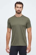 Koszulki męskie - Reebok t-shirt treningowy Tech kolor zielony gładki - miniaturka - grafika 1