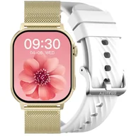 Smartwatch - Gravity GT15-10 GD/GD/WH Złoty - miniaturka - grafika 1