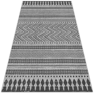 Nowoczesny dywan outdoor wzór Paski i zygzaki 100x150 cm - Dywany zewnętrzne - miniaturka - grafika 1
