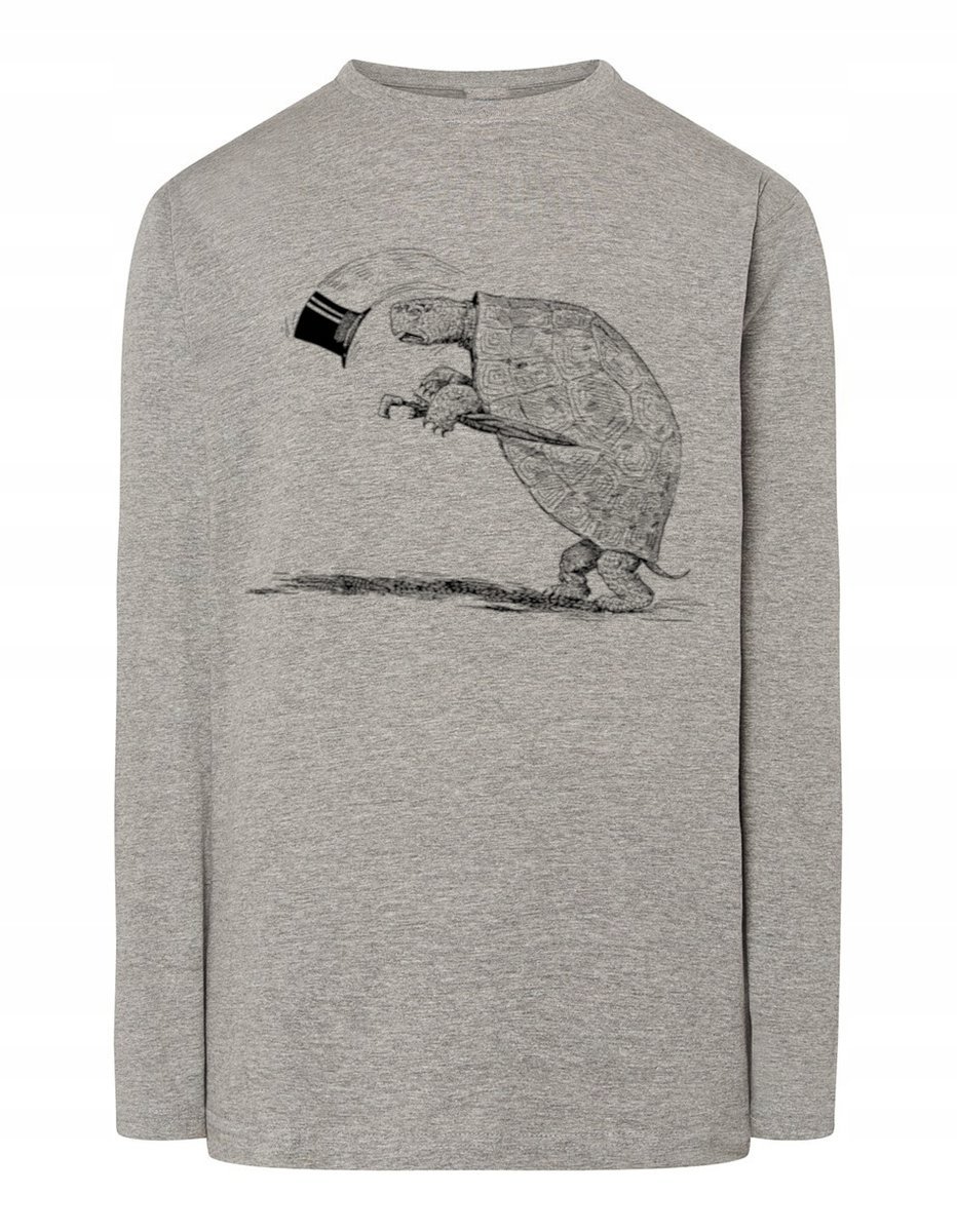 Longsleeve męski nadruk ZWIERZĘ ŻÓŁW r.XS