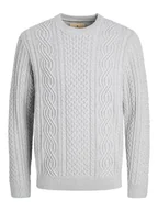 Swetry męskie - Jack & Jones Sweter w kolorze szarym - miniaturka - grafika 1
