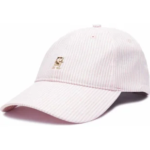 Tommy Hilfiger Lniana bejsbolówka - Czapki damskie - miniaturka - grafika 1