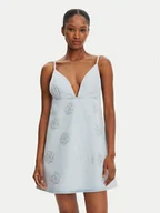 Sukienki - ROTATE Sukienka jeansowa 1140641468 Błękitny Slim Fit - miniaturka - grafika 1