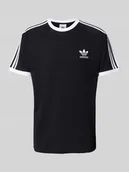 Koszulki męskie - T-shirt z wyhaftowanym logo i okrągłym dekoltem - miniaturka - grafika 1