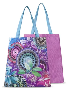 Hip Shopper bag "Axelle" w kolorze fioletowym ze wzorem - 40 x 45 cm - Torebki damskie - miniaturka - grafika 1