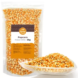 POPCORN KUKURYDZA ZIARNO GLOBAL FOOD 1kg 1000G - Ziarna i nasiona roślin strączkowych - miniaturka - grafika 1