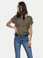 Koszulki i topy damskie - ONLY T-Shirt Moster 15182852 Brązowy Regular Fit - miniaturka - grafika 1
