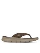 Klapki i japonki męskie - Skechers Japonki Go Walk Flex Sandal-Vallejo 229202/CHOC Brązowy - miniaturka - grafika 1