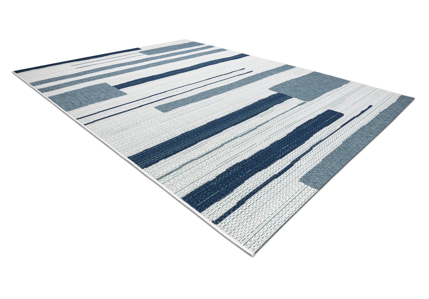 Dywan Sznurkowy SIZAL COLOR 19676369 Linie beż / niebieski 80x150 cm