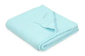 Koce i narzuty dla dzieci - Kocyk pled dziecięcy 80x100 Tully turkusowy bawełniany BabyMatex - miniaturka - grafika 1