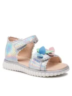 Buty dla dziewczynek - Nelli Blu Sandały AVO-287-010 Srebrny - miniaturka - grafika 1