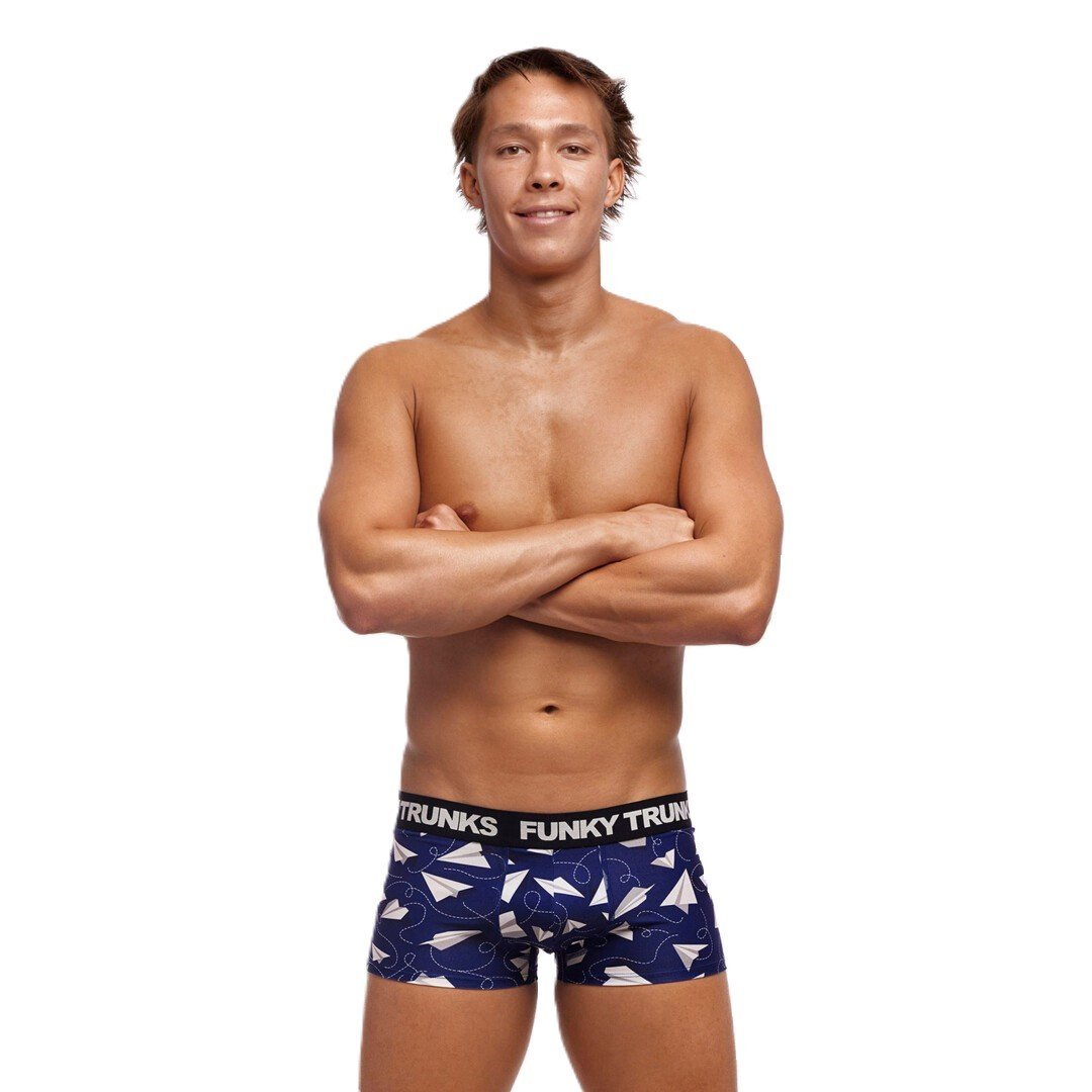Bielizna męska bokserki spodenki bawełniane Funky Trunks Paper Plain r.M