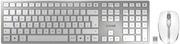 Zestawy myszka + klawiatura - Zestaw bezprzewodowy Cherry DW 9100 Slim RF Wireless + Bluetooth Biały/Srebrny (JD-9100DE-1) - miniaturka - grafika 1