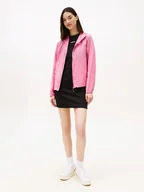 Kurtki damskie - TOMMY JEANS Kurtka przejściowa w kolorze różowym - miniaturka - grafika 1