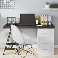 Meble modułowe i akcesoria - vidaXL Blat stołu, ciemnoszary, 120x40x4 cm, lite drewno dębowe - miniaturka - grafika 1