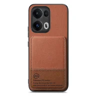 Etui i futerały do telefonów - Do Oppo Reno13 Pro 5G Case Tkanina Tekstura Skóra + PC + TPU RFID Blokowanie Etui na telefon z kartą Hol Wielobarwny Brown - miniaturka - grafika 1