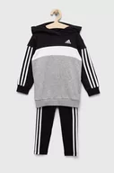 Dresy i komplety dla dziewczynek - adidas dres dziecięcy kolor czarny - miniaturka - grafika 1