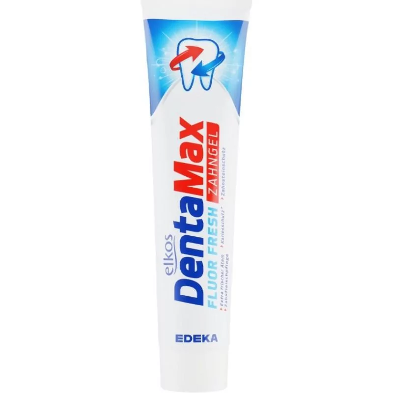 Elkos Edeka Denta Max Fluor Zahngel Pasta do zębów 125ml Dental3 pasta do zębów 125ml (12) [D]