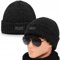 Czapki męskie - CZAPKA męska ZIMOWA Ciepła na Mrozy CZARNA Produkt Polski Pako Jeans - miniaturka - grafika 1