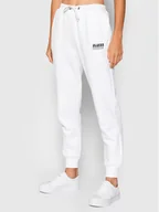 Spodnie sportowe damskie - Guess Spodnie dresowe Alisha O1BA01 K9V31 Biały Regular Fit - miniaturka - grafika 1