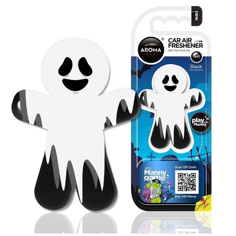 ZAPACH SAMOCHODOWY MANNY GHOST BLACK DŁUGOTRWAŁA ZAWIESZKA DO AUTA ZAPACH