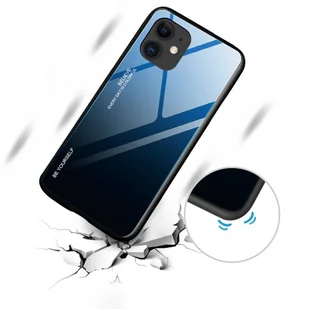 Gradient Glass etui pokrowiec nakładka ze szkła hartowanego iPhone 12 mini czarno-czerwony - Etui i futerały do telefonów - miniaturka - grafika 6
