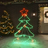 Oświetlenie świąteczne - Lumarko Świąteczna dekoracja świetlna w kształcie choinki, 144 LED - miniaturka - grafika 1