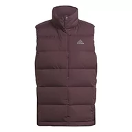 Kurtki damskie - adidas Damska kurtka (Down) Helionic Down Vest, Shadow Maroon, HE1456, XL - miniaturka - grafika 1