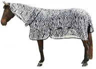 Akcesoria do hodowli zwierząt - Kerbl RugBe Zebra koc na muchy i wypryski z częścią na szyi, 145 - miniaturka - grafika 1