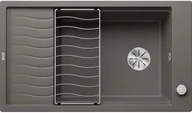 Zlewozmywaki - Zlewozmywak granitowy BLANCO Elon XL 8 S Silgranit Wulkaniczny szary + kratka ociekowa 527256 - miniaturka - grafika 1