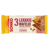Ciastka - Sonko Lekkie Wafelki 3 ziarna w czekoladzie mlecznej 36g - miniaturka - grafika 1