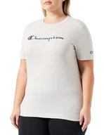 Koszulki i topy damskie - Champion Legacy American Classics W-Light Cotton Jersey S-s Regular Crewneck Koszulka damska, Srebrny Szary, S - miniaturka - grafika 1