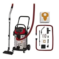 Worki do odkurzaczy - Einhell Te-Vc 2230 Sacl Odkurzacz, Srebrny/Czerwony, 30 l & Einhell 2351195 Worek Do Odkurzacza Einhell Na Mokro i Sucho Z Włókniny, 40 L / 5 Sztuk, Biały - miniaturka - grafika 1